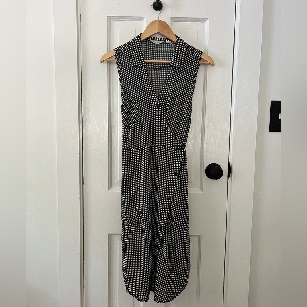 Anthropologie gingham wrap dress, XS